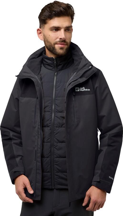 Jack Wolfskin Functioneel 3-in-1-jack JASPER 3IN1 JKT M 3in1 waterdicht overgangsjas - Foto 19
