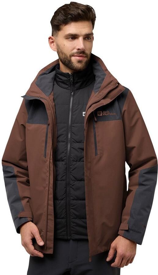Jack Wolfskin Functioneel 3-in-1-jack JASPER 3IN1 JKT M 3in1 waterdicht overgangsjas - Foto 11