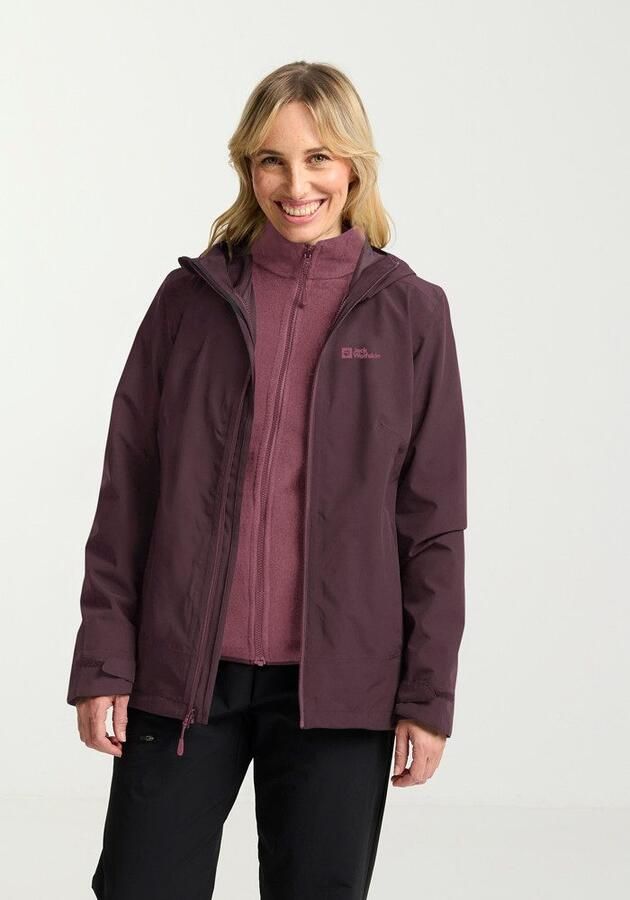 Jack Wolfskin Moonrise 3in1 Jacket Women 3in1 jack Dames XXL amaranth - Foto 10