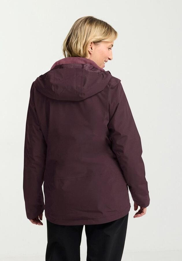 Jack Wolfskin Moonrise 3in1 Jacket Women 3in1 jack Dames XXL amaranth - Foto 2