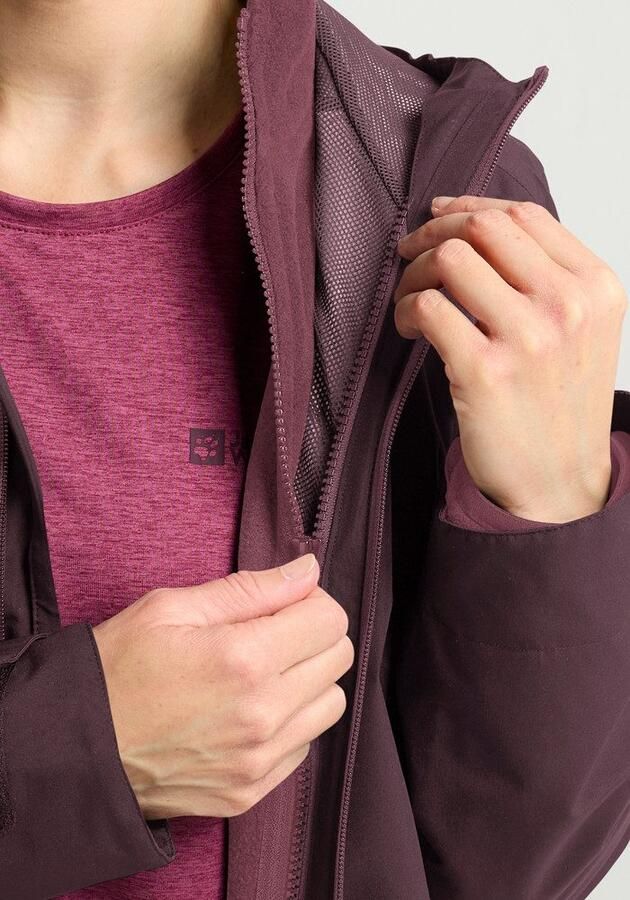 Jack Wolfskin Moonrise 3in1 Jacket Women 3in1 jack Dames XXL amaranth - Foto 7