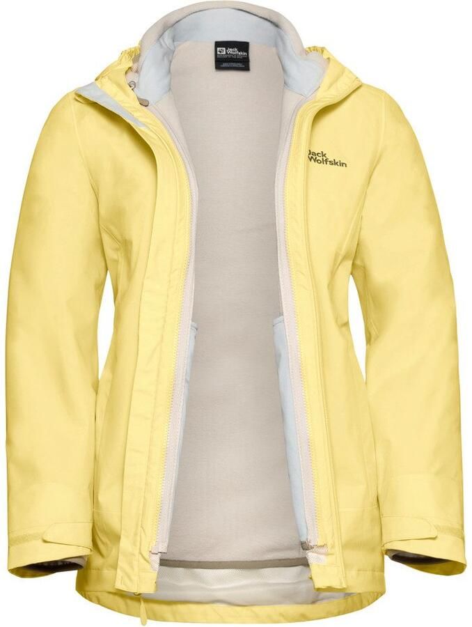 Jack Wolfskin Moonrise 3in1 Jacket Women 3in1 jack Dames XXL lemon ice lemon ice