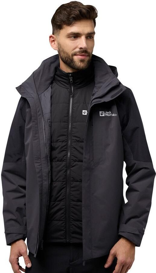 Jack Wolfskin Romberg 3in1 Jacket Men 3in1 jack Heren XXXL phantom - Foto 14
