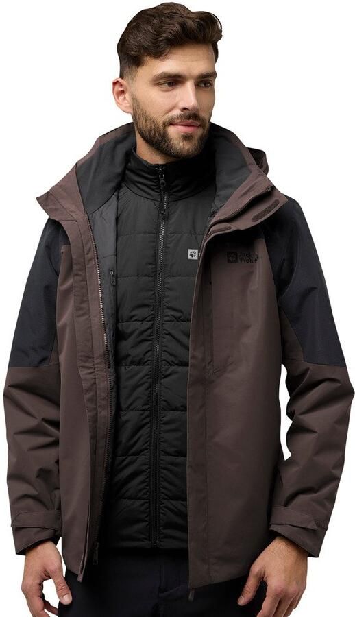 Jack Wolfskin Romberg 3in1 Jacket Men 3in1 jack Heren XXXL peat - Foto 13