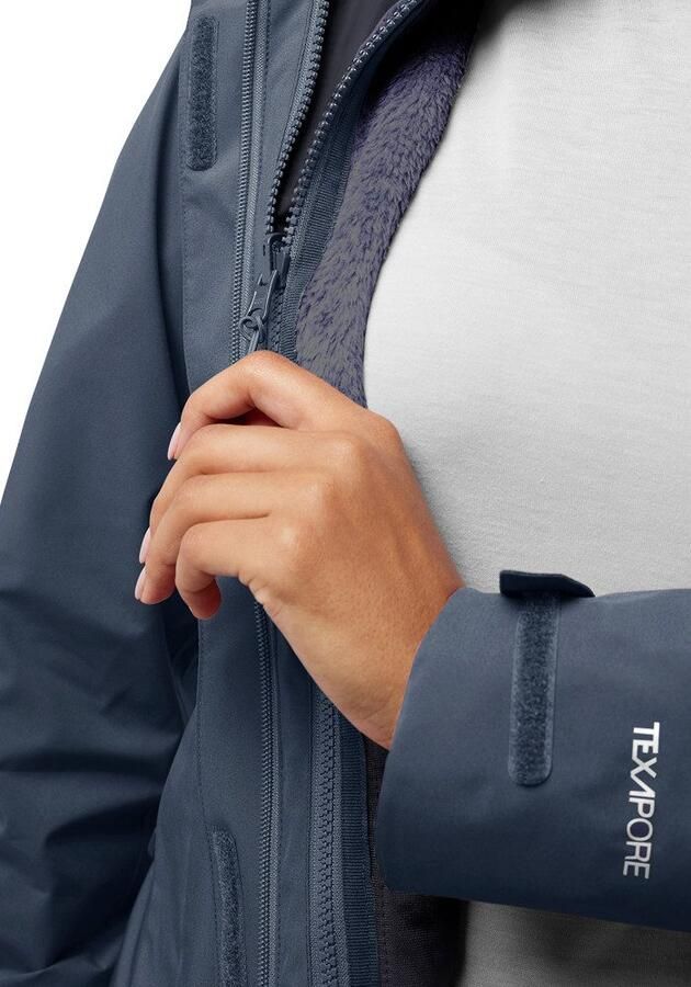Jack Wolfskin Rotwand 3in1 Jacket Women 3in1 jack Dames XXL midnight sky midnight sky - Foto 6