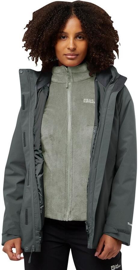 Jack Wolfskin Rotwand 3in1 Jacket Women 3in1 jack Dames XXL slate green slate green - Foto 14