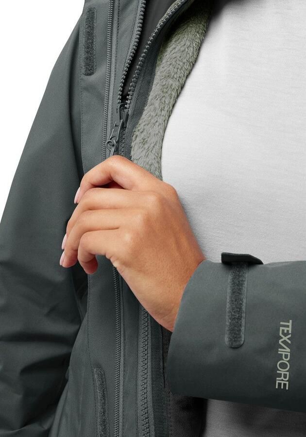 Jack Wolfskin Rotwand 3in1 Jacket Women 3in1 jack Dames XXL slate green slate green - Foto 7