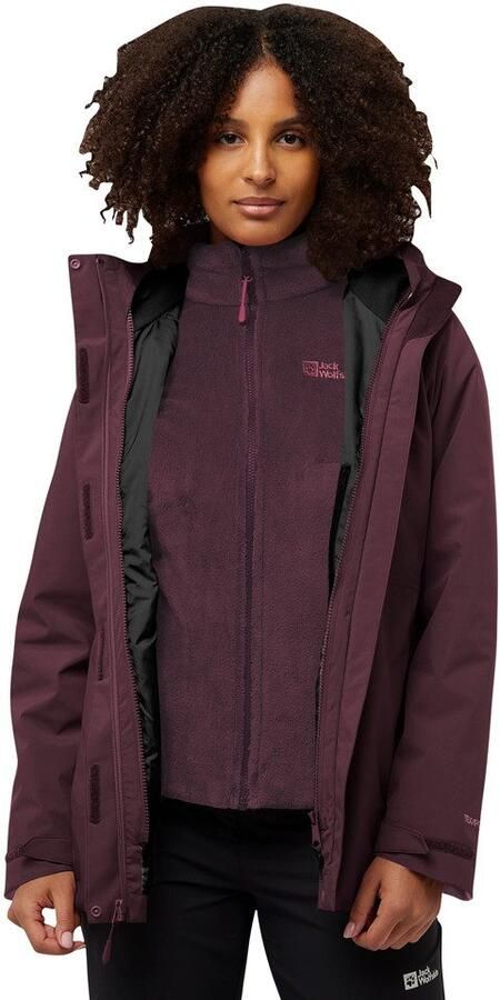 Jack Wolfskin Rotwand 3in1 Jacket Women 3in1 jack Dames XXL amaranth - Foto 13