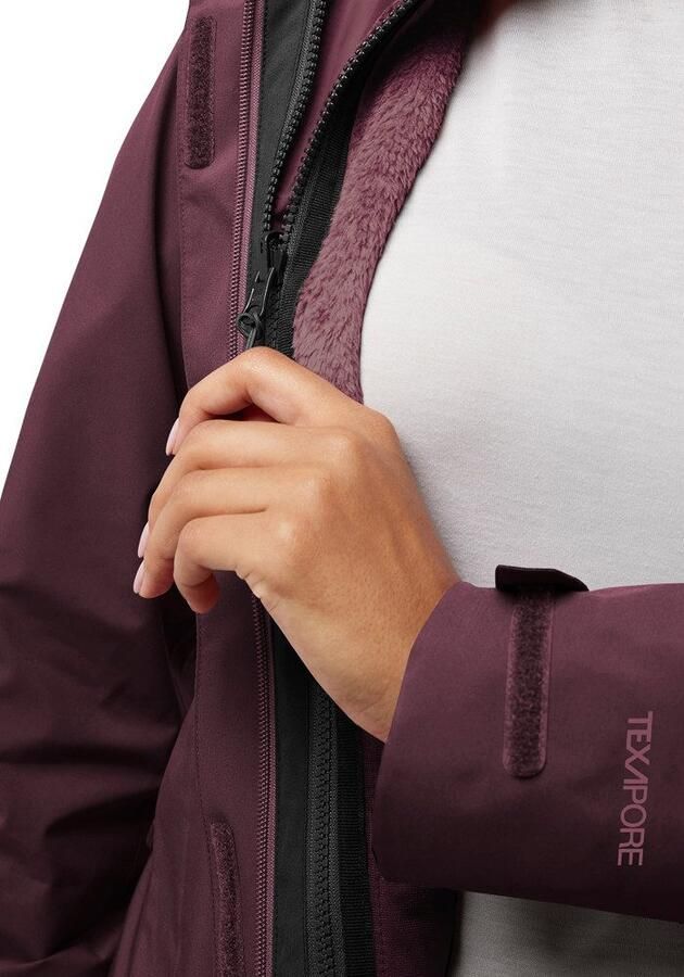 Jack Wolfskin Rotwand 3in1 Jacket Women 3in1 jack Dames XXL amaranth - Foto 7