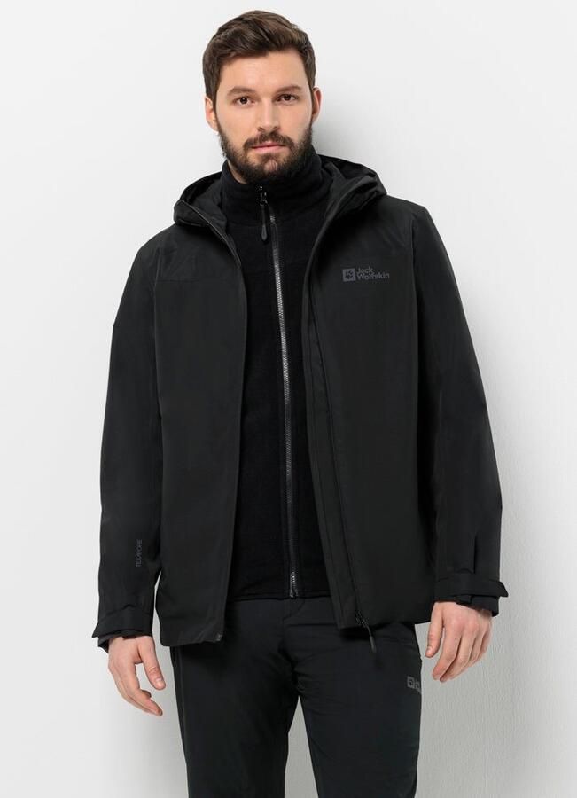 Jack Wolfskin Functioneel 3-in-1-jack TAUBENBERG 3IN1 JKT M Waterafstotende ritsen waterdicht ademend - Foto 7