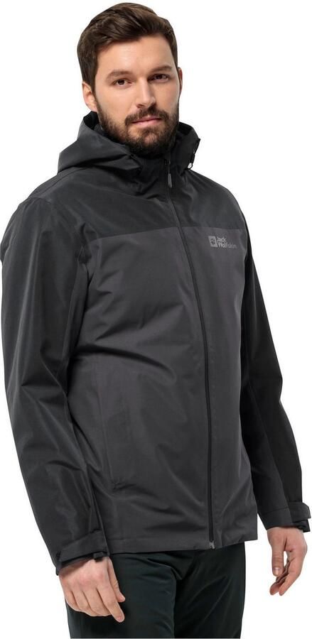 Jack Wolfskin Functioneel 3-in-1-jack TAUBENBERG 3IN1 JKT M 3in1 waterdicht winddicht overgangsjas - Foto 12