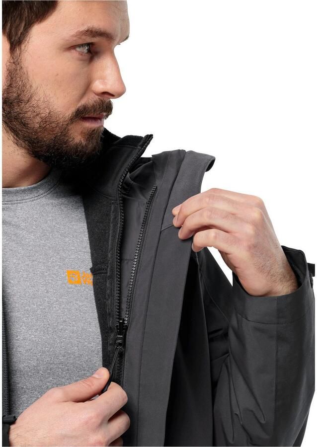 Jack Wolfskin Functioneel 3-in-1-jack TAUBENBERG 3IN1 JKT M 3in1 waterdicht winddicht overgangsjas - Foto 2