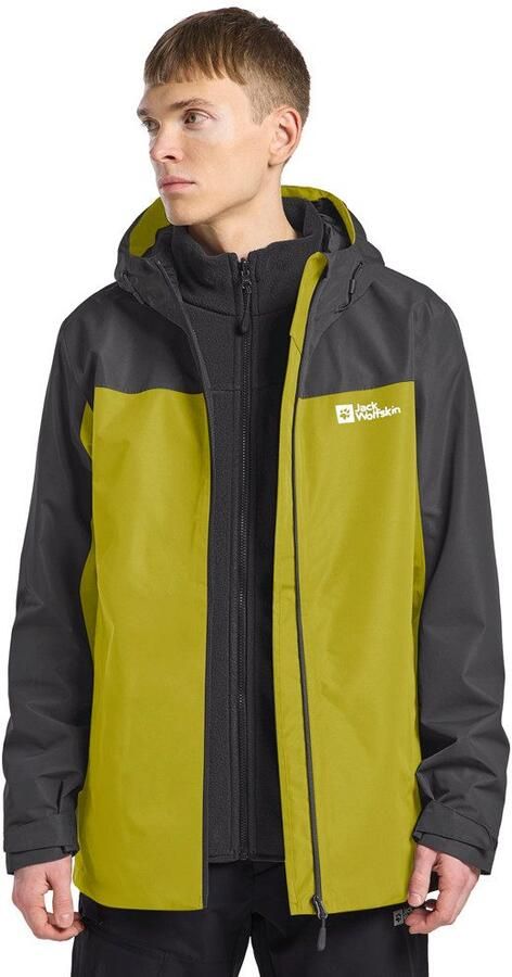 Jack Wolfskin Functioneel 3-in-1-jack TAUBENBERG 3IN1 JKT M 3in1 waterdicht winddicht overgangsjas - Foto 11