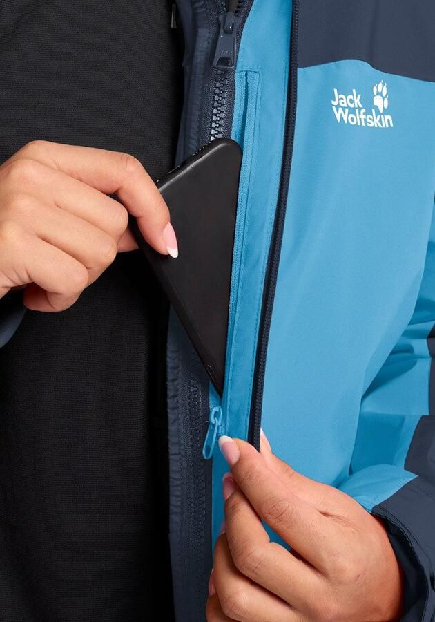 Jack Wolfskin Wild Places 3in1 Jacket Women Waterdicht 3-in-1 jack Dames XXL sky blue Sky Blue - Foto 9