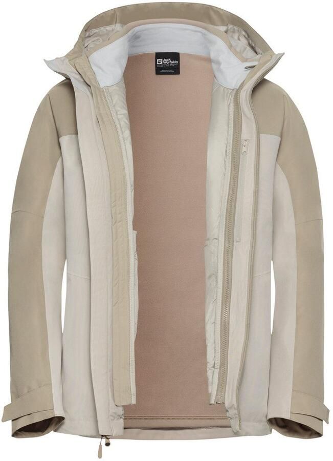 Jack Wolfskin Wild Places 3in1 Jacket Women Waterdicht 3-in-1 jack Dames XXL pale sand pale sand - Foto 2