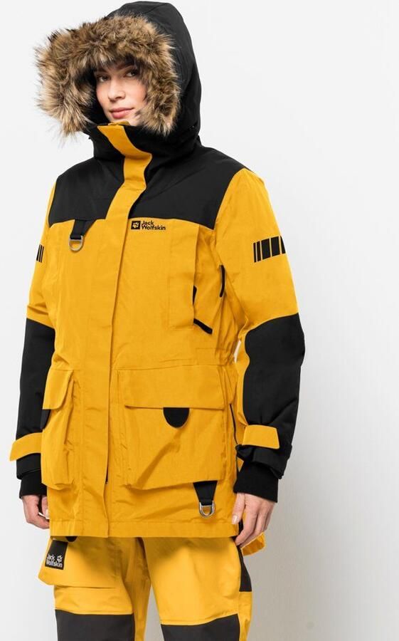 Jack Wolfskin 1995 Series Parka Women Waterdichte expeditie-donsjas Dames XL burly yellow xt Burly Yellow XT - Foto 12