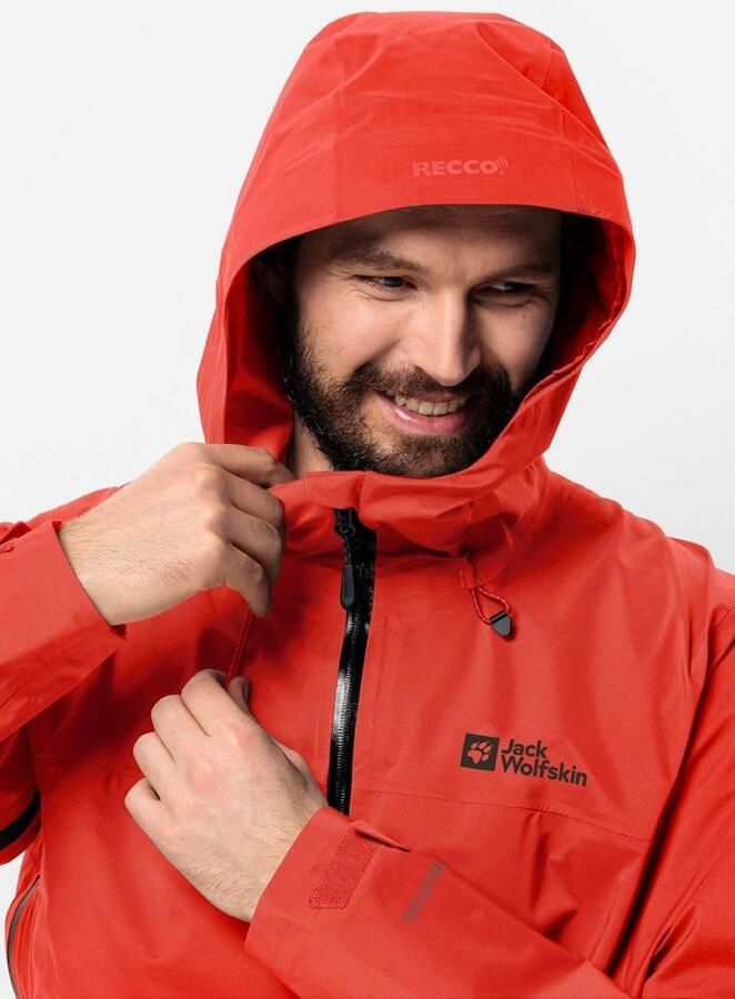 Jack Wolfskin Cyrox 3L Jacket Men Hardshell regenjack Heren XXL strong red strong red - Foto 3