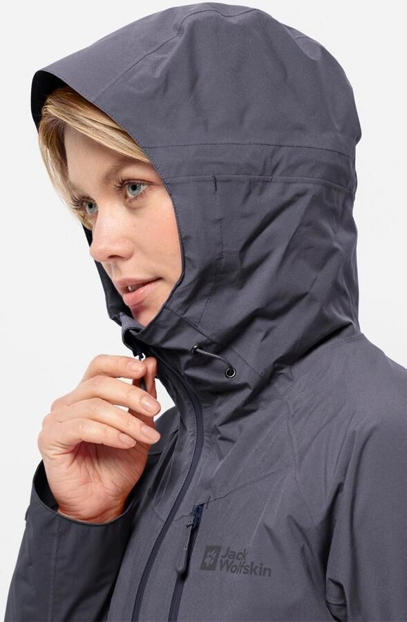 Jack Wolfskin Eagle Peak 2L Jacket Women Regenjack Dames XXL dolphin - Foto 7