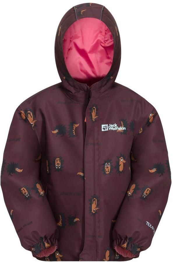 Jack Wolfskin Gleely 2L Ins Print Jacket Kids Winterjack Kinderen 104 boysenberry 51 boysenberry 51
