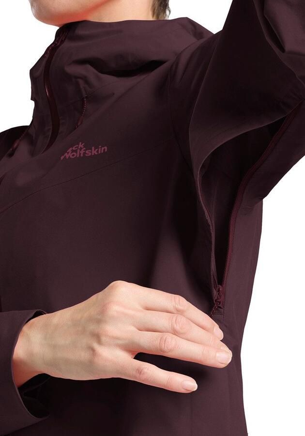 Jack Wolfskin Highest Peak 3L Jacket Women Hardshell regenjack Dames XXL amaranth - Foto 3