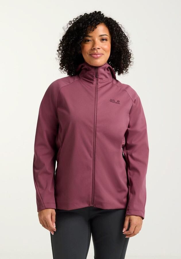 Jack Wolfskin Hike With Me Hoody Women Softshelljack Dames XXL raisin - Foto 9