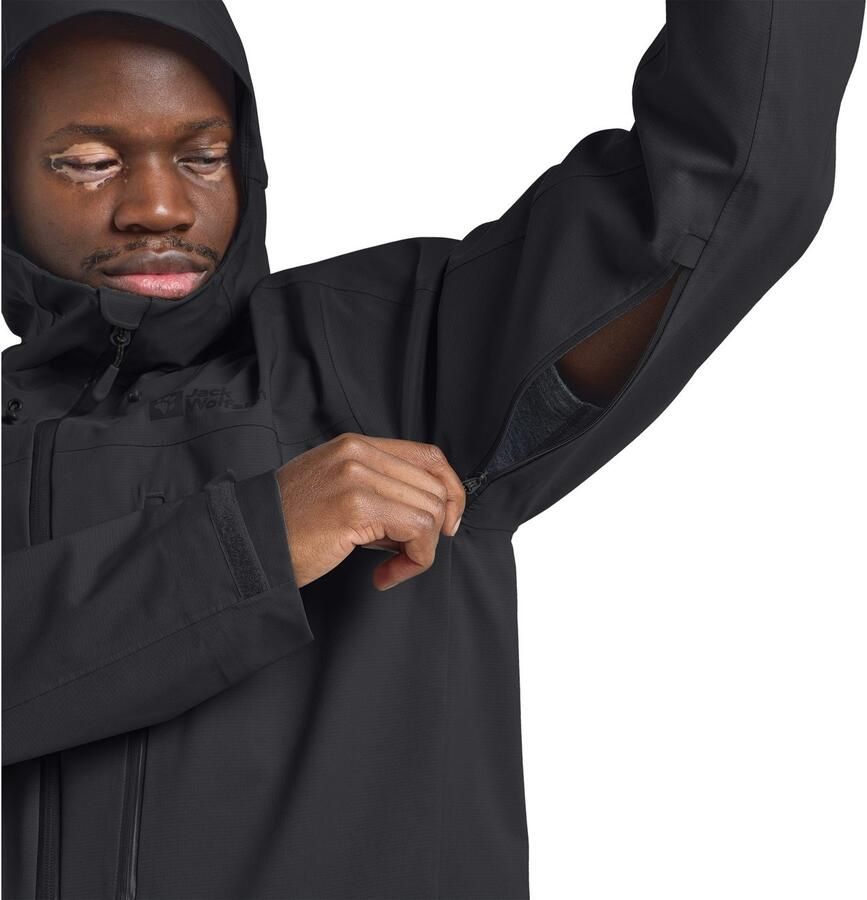 Jack Wolfskin Kammweg 3L Jacket Men Hardshell trekking-regenjack Heren XXXL phantom