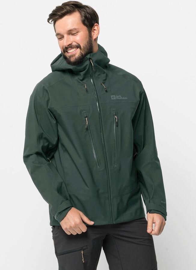 Jack Wolfskin Kammweg 3L Jacket Men Hardshell trekking-regenjack Heren XXXL black olive black olive - Foto 8