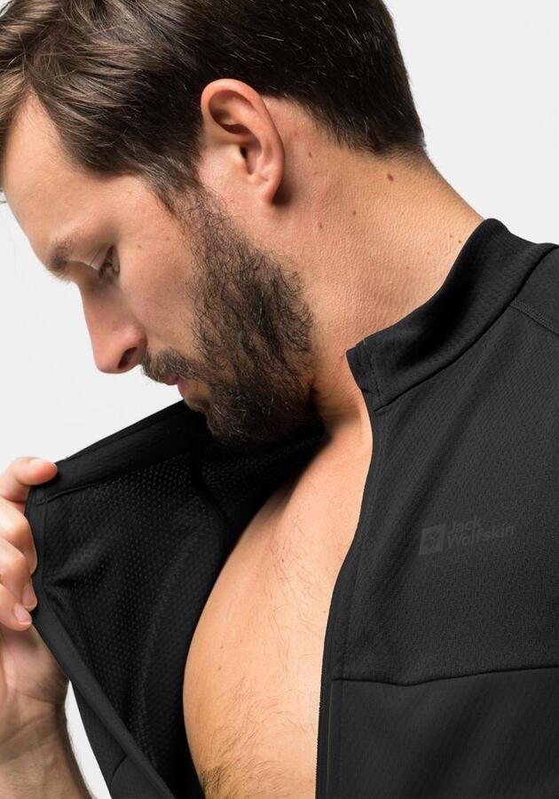 Jack Wolfskin Morobbia FZ T-Shirt Men Fietstricot Heren XL zwart black - Foto 5