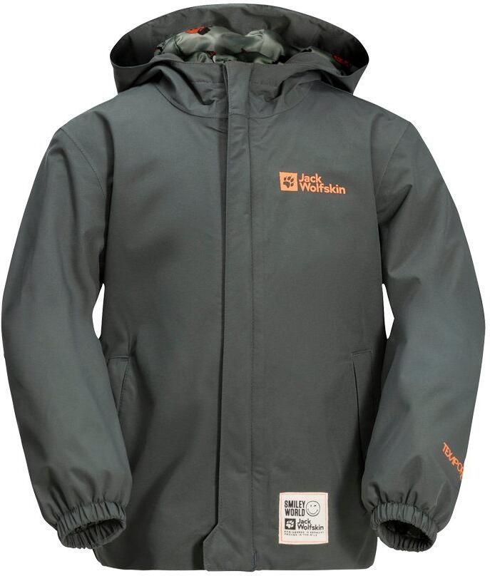 Jack Wolfskin Smileyworld 2L Jacket Kids Regenjack Kinderen 104 slate green slate green - Foto 3