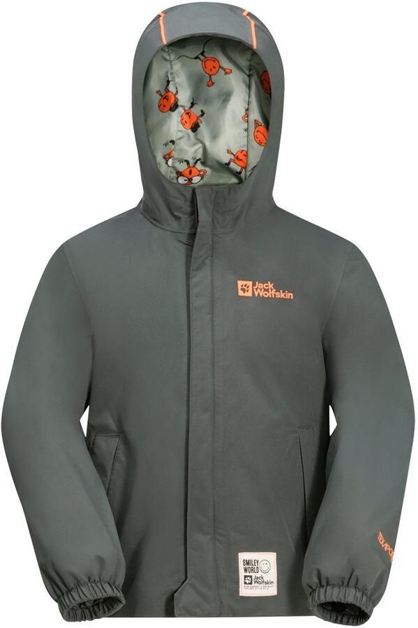 Jack Wolfskin Smileyworld 2L Jacket Kids Regenjack Kinderen 104 slate green slate green - Foto 2