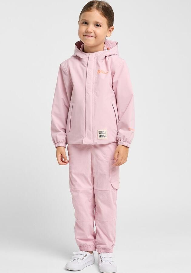 Jack Wolfskin Smileyworld 2L Jacket Kids Regenjack Kinderen 104 water lily Water Lily - Foto 4