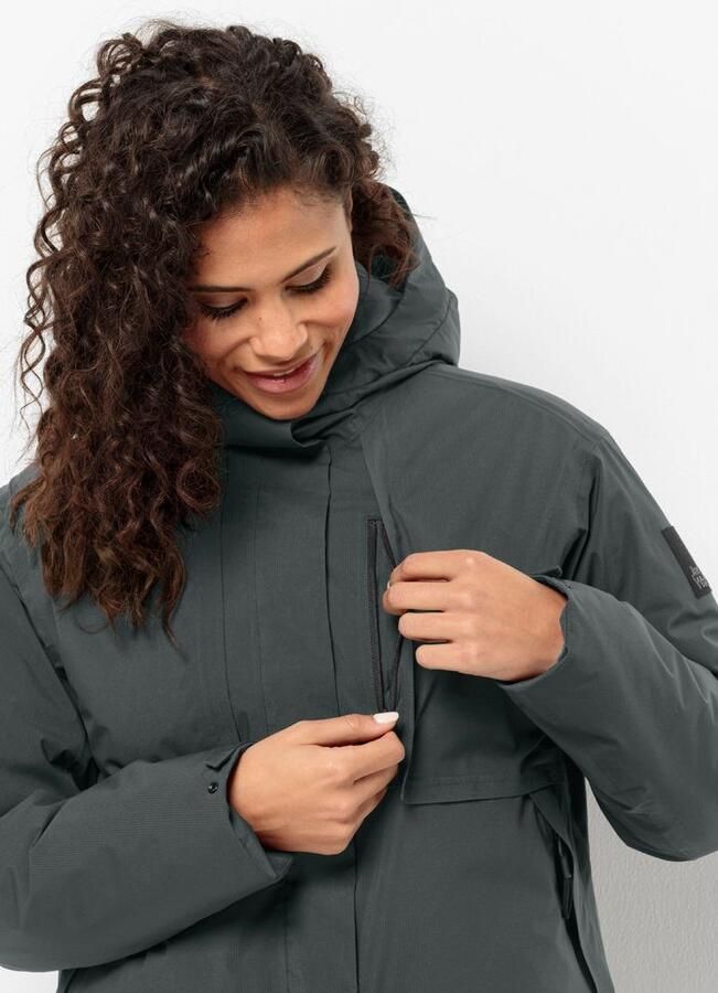 Jack Wolfskin Wandermood Jacket Women Waterdicht winterjack Dames XXL slate green slate green - Foto 3