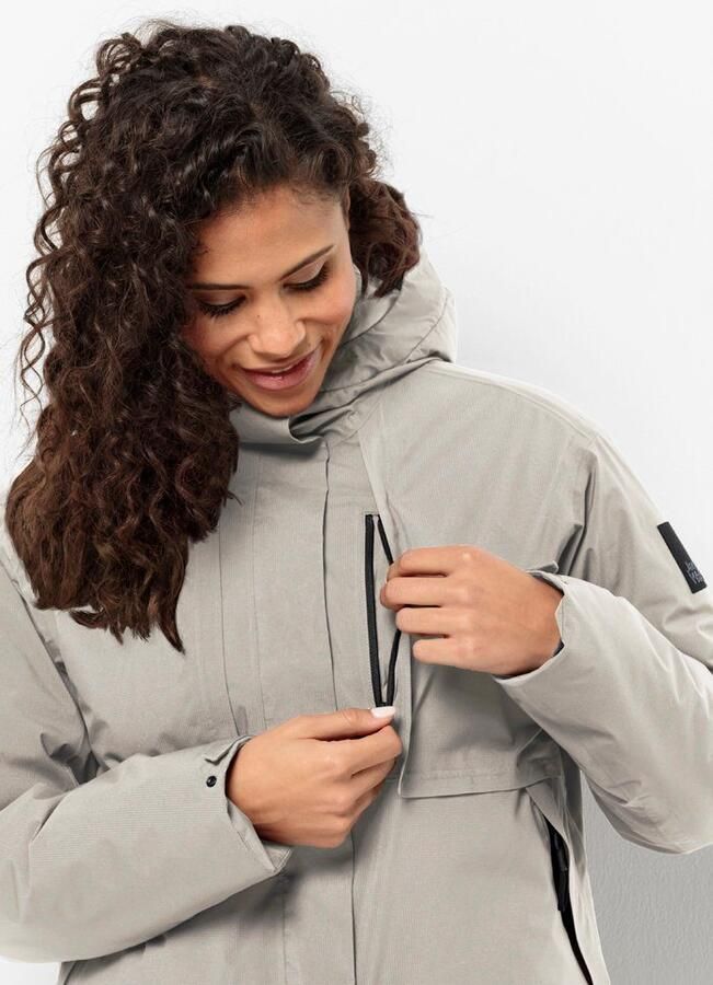 Jack Wolfskin Wandermood Jacket Women Waterdicht winterjack Dames XXL dusty grey Dusty Grey - Foto 3