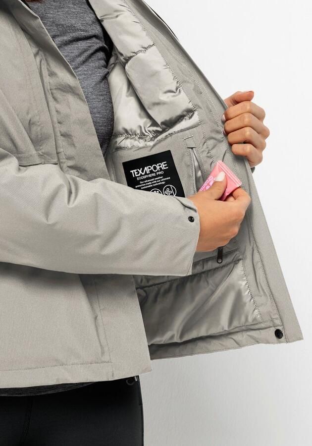 Jack Wolfskin Wandermood Jacket Women Waterdicht winterjack Dames XXL dusty grey Dusty Grey - Foto 5