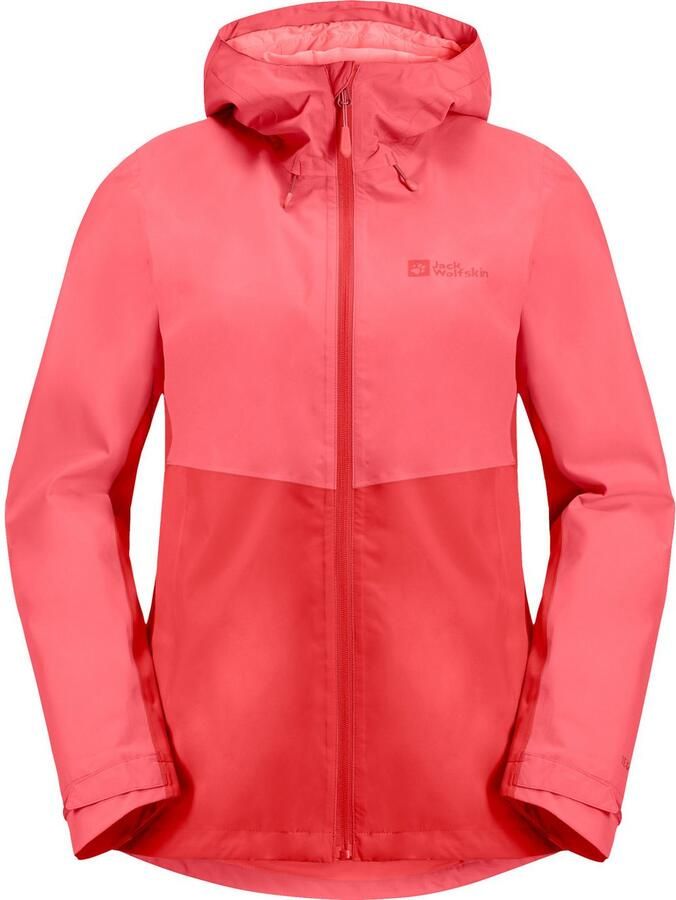 Jack Wolfskin Weiltal 2L Jacket Women Regenjack Dames 2XL sunset coral sunset coral - Foto 3