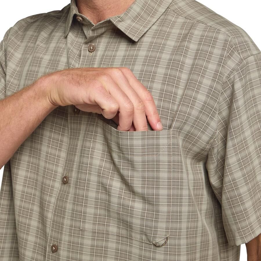 Jack Wolfskin Meseta Shirt Men Overhemd met korte mouwen Heren 2XL check stone CHECK stone