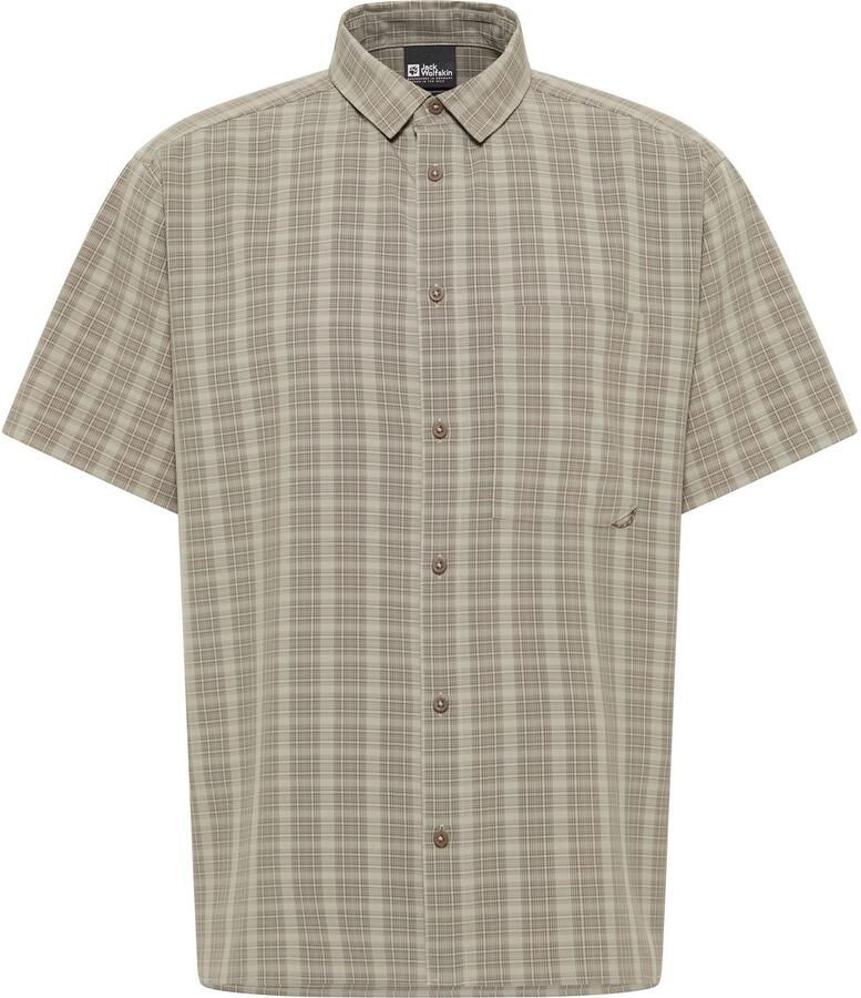 Jack Wolfskin Meseta Shirt Men Overhemd met korte mouwen Heren 2XL check stone CHECK stone - Foto 2