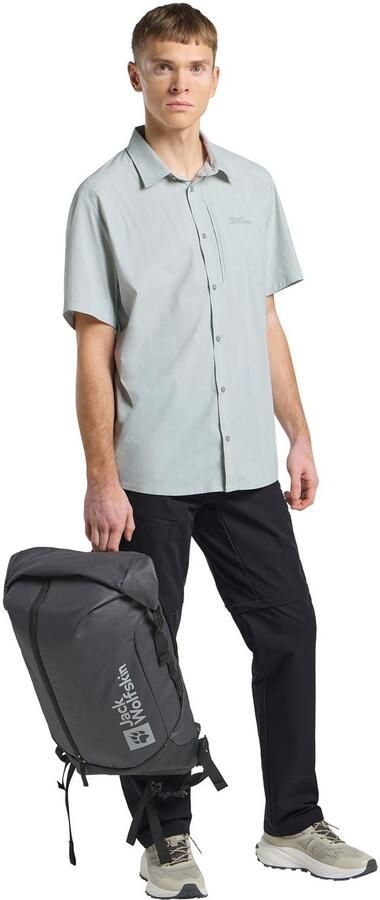 Jack Wolfskin Norbo S|S Shirt Men Overhemd met korte mouwen en zonnebescherming Heren XXXL cool grey check Cool Grey Check - Foto 8