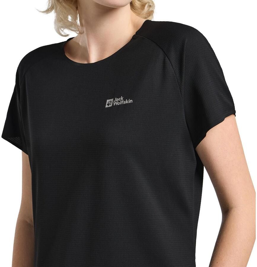 Jack Wolfskin Prelight Stride T-Shirt Women Functioneel shirt Dames XL black