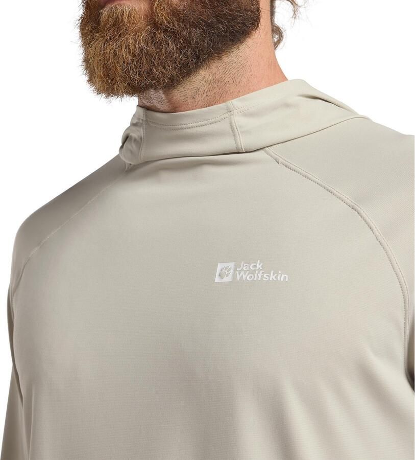Jack Wolfskin Prelight Swift Hoody Men Functioneel shirt met lange mouwen met capuchon en zonnebescherming Heren XXL seal - Foto 2