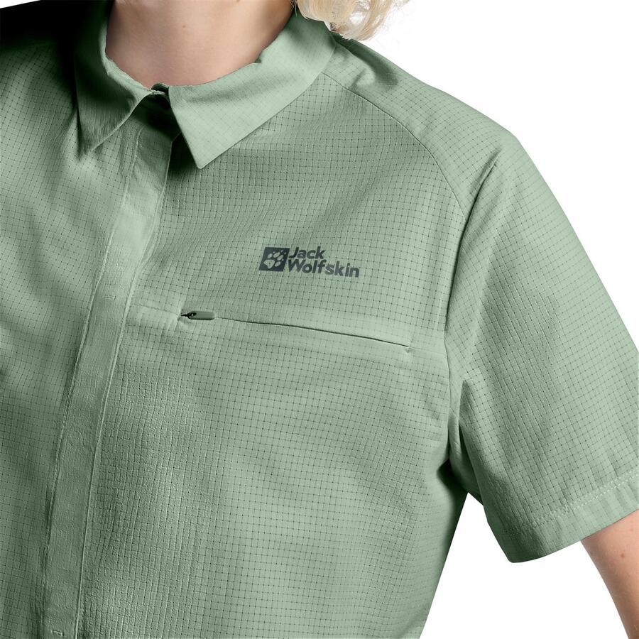 Jack Wolfskin Vandra S|S Shirt Women Wandeloverhemd met korte mouwen Dames 2XL eucalyptus - Foto 2