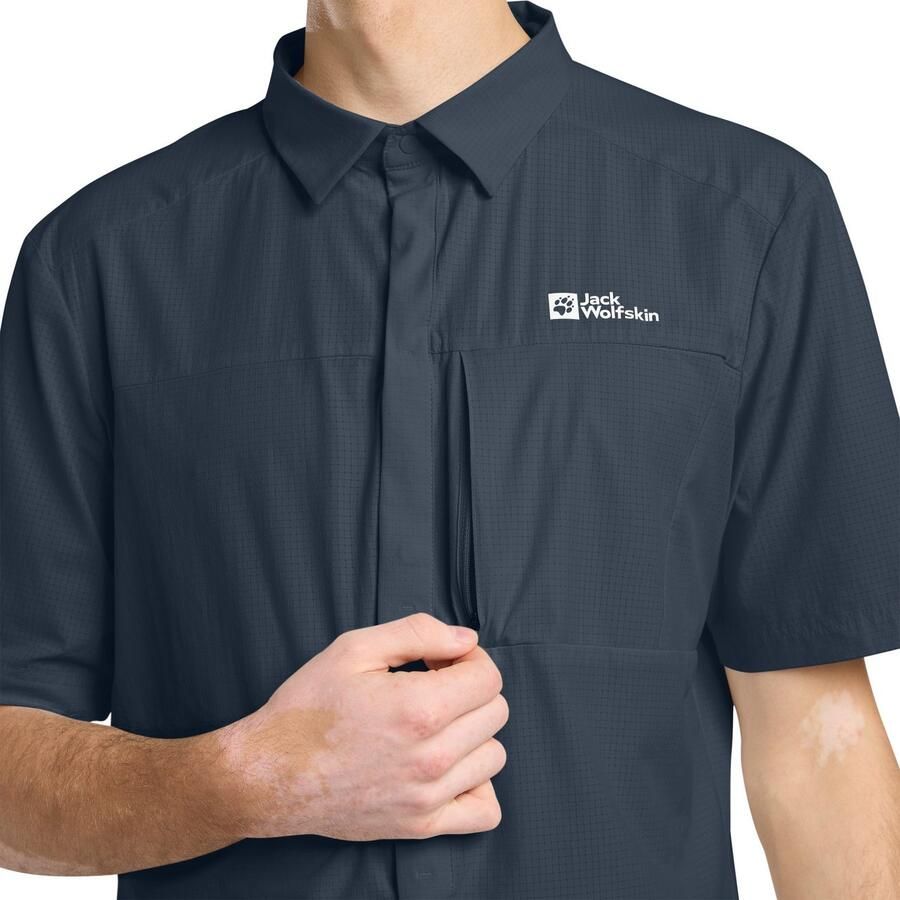 Jack Wolfskin Vandra S|S Shirt Men Overhemd met korte mouwen Heren 2XL midnight sky midnight sky