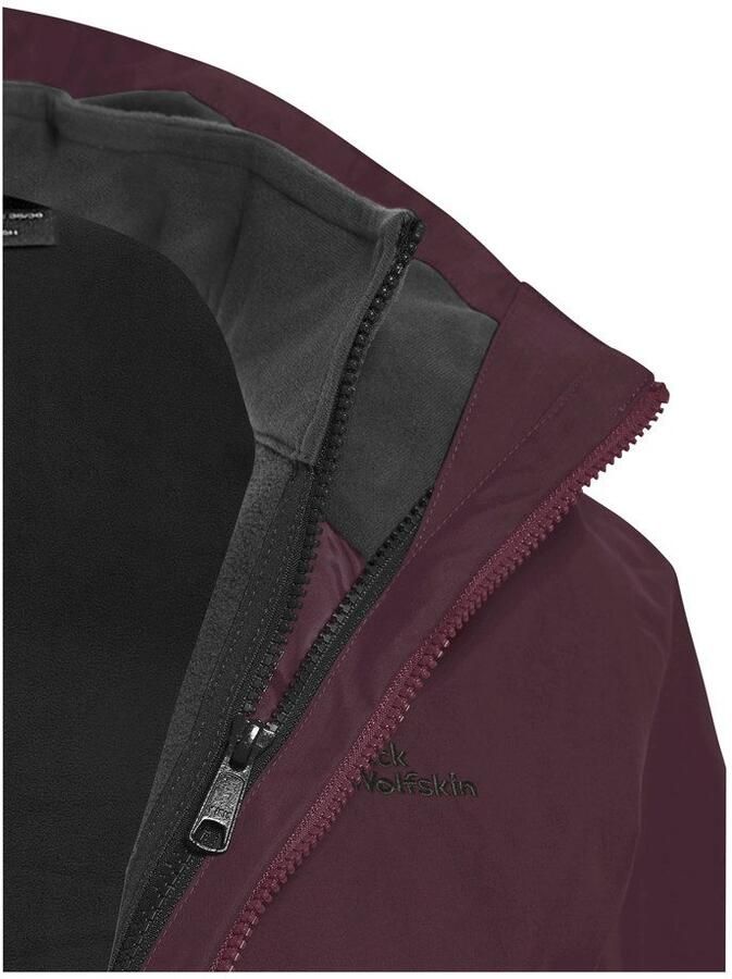 Jack Wolfskin Baylight 3in1 Coat Women 3in1-jas Dames XXL amaranth