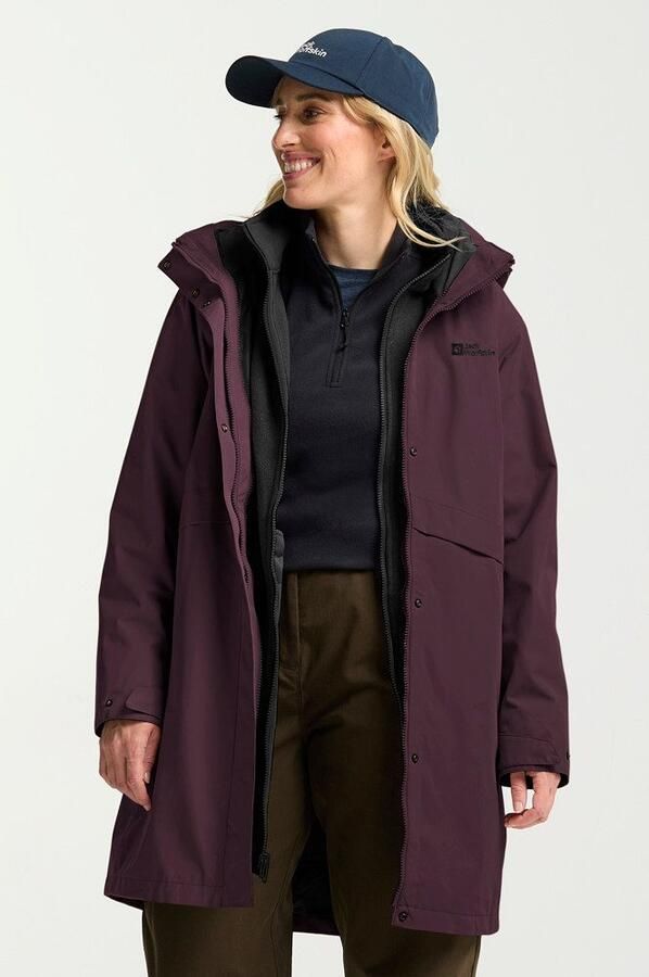 Jack Wolfskin Baylight 3in1 Coat Women 3in1-jas Dames XXL amaranth - Foto 9