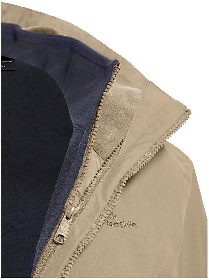 Jack Wolfskin Functionele 3-in-1-parka BAYLIGHT 3in1 waterdicht overgangsjas