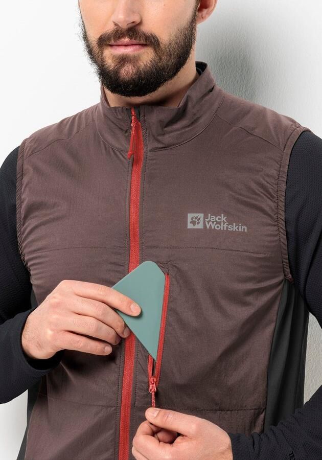 Jack Wolfskin Morobbia Alpha Vest Men Zeer goed ademende fietsbodywarmer Heren XXL red earth red earth - Foto 2