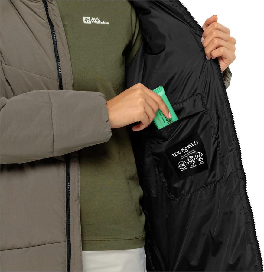 Jack Wolfskin Functionele jas KAROLINGER LONG COAT W Verwarmend winddicht overgangsjas - Foto 2