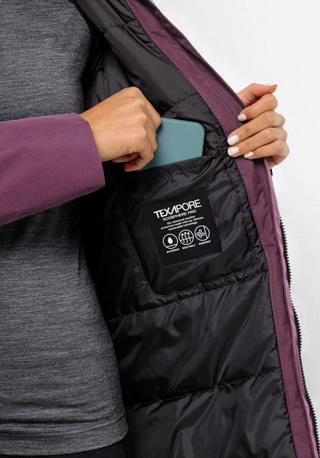 Jack Wolfskin Salier Coat Waterdichte winterjas Dames XXL berry jam berry jam - Foto 4