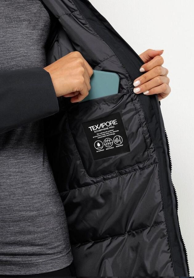 Jack Wolfskin Salier Coat Waterdichte winterjas Dames XXL phantom - Foto 4