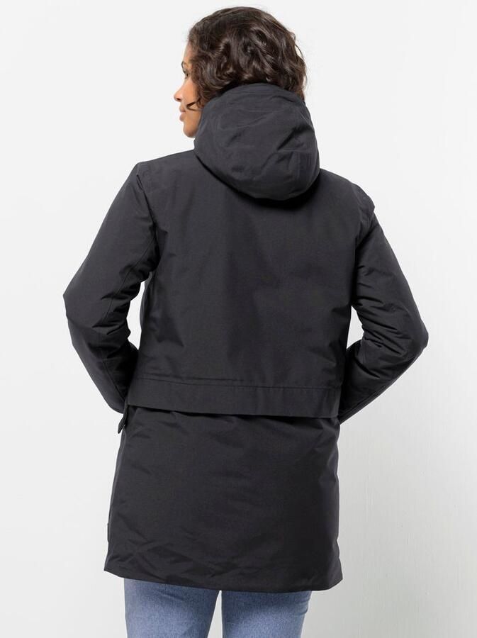 Jack Wolfskin Tempelhof Coat Women Waterdichte winterjas Dames XXL black